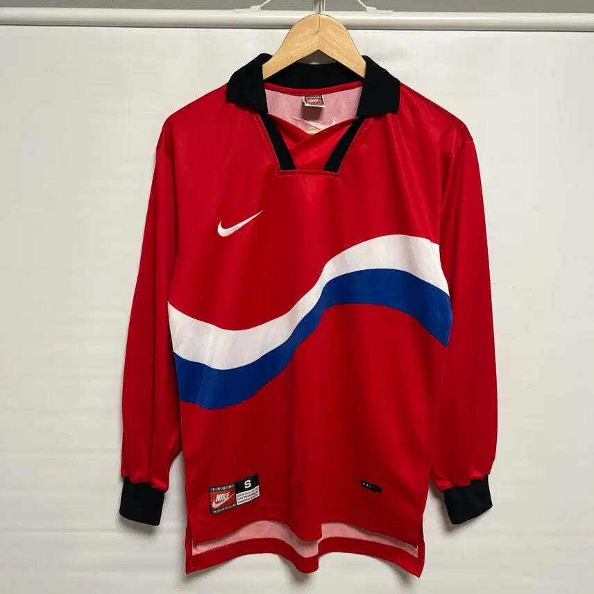 [BUNJANG] Nike South Korea National Football Team 96-98 Long Sleeve Home Jersey Red Size S (95) / [정품/95] 나이키 한국 축구 국대 96-98 긴팔 홈 레드 유니폼
