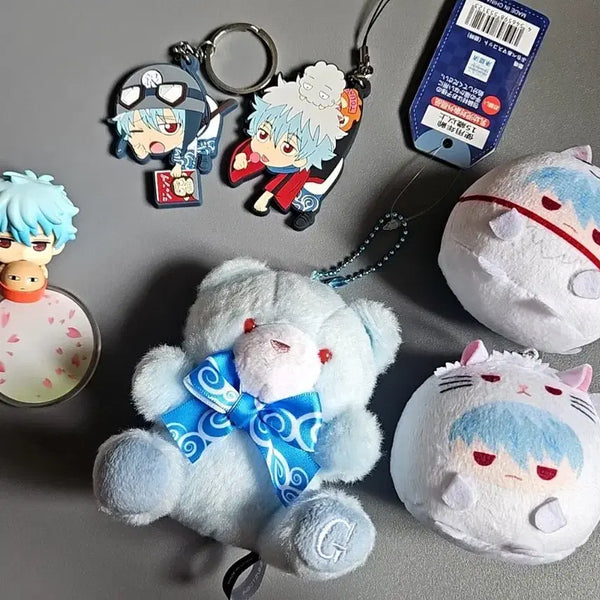 [BUNJANG] Gintama Gintoki Keychain Plush Doll Figure Bundle Set / 은혼 긴토키 키링 인형 피규어 일괄