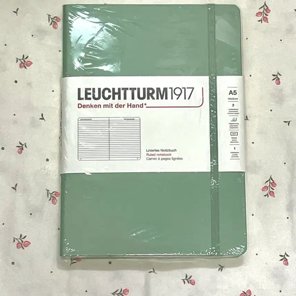 [BUNJANG] ロイヒトトゥルム (Leuchtturm1917) A5 Hardcover Sage Lined Notebook / (새상품) 로이텀 a5 하드 세이지 줄지