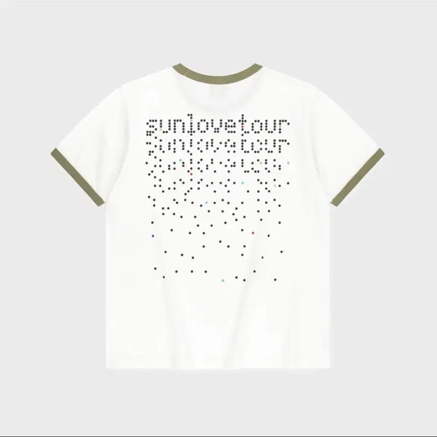 [BUNJANG] Sunlove Dots Ringer Tee White Size M / 썬러브 Dots Ringer Tee White 링거티 M 사이즈