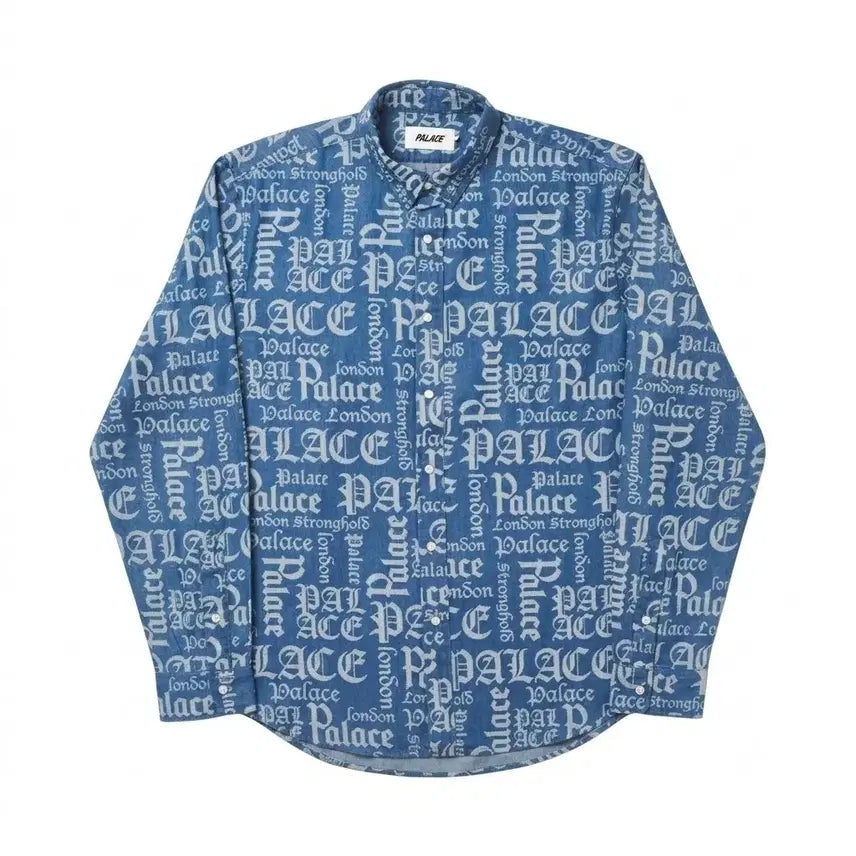 [BUNJANG] Palace Ye Olde But A Goldie Denim Shirt Stone Wash / 팔라스 예 올드 벗 어 골디 데님 셔츠 스톤 워시 M사이즈