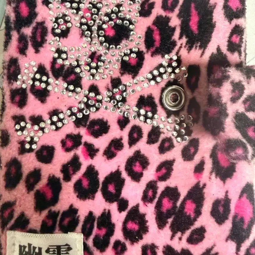 [BUNJANG] Leopard Print Rhinestone Card Holder Wallet Case / 유령도시 여권커버지갑케이스 레오파드갸루카드케이스핫픽스
