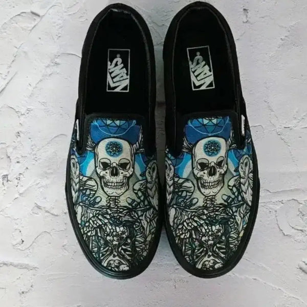 [BUNJANG] Vans Schoph Skull Slip-On Limited Edition Shoes / (리미티드한정판) 반스 Schoph 스컬 슬립온 한정판 270