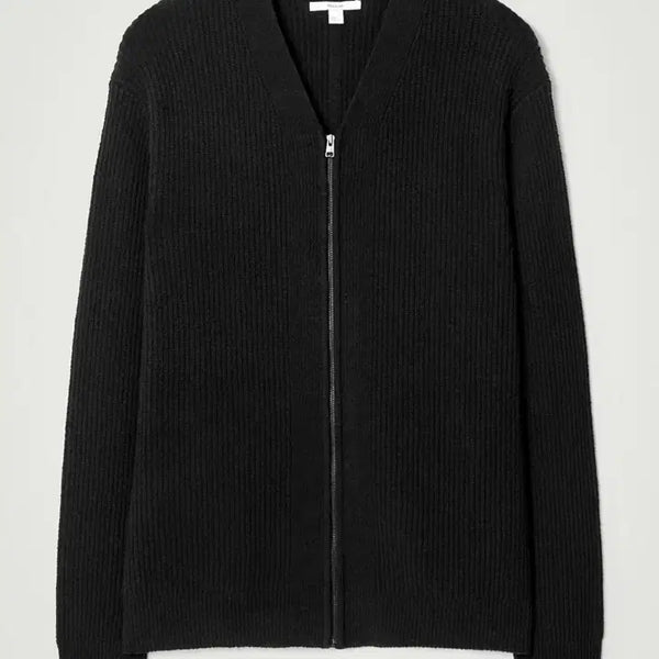 [BUNJANG] COS V-Neck Bouclé Cardigan Black M / [M] COS 브이넥 부클레 남자가디건 블랙