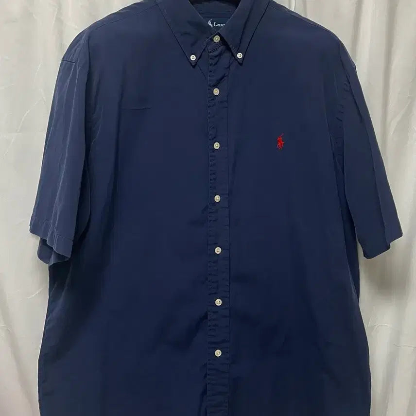 [BUNJANG] Polo Ralph Lauren Navy Short Sleeve Shirt XXL / no.206 폴로 랄프로렌 네이비 반팔 셔츠 xxl