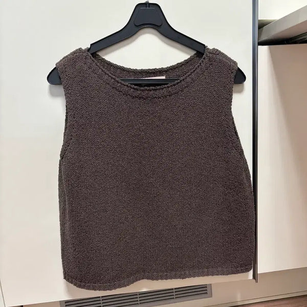 [BUNJANG] Autumn Knit Sleeveless Top / 어텀 니트 나시 민소매