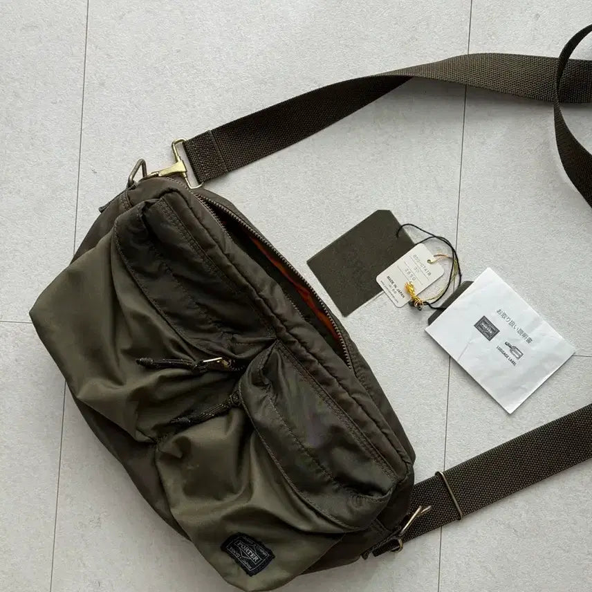 [BUNJANG] Porter Force 2-Way Waist Bag Shoulder Bag Olive / [F] 요시다포터 포스 2WAY 웨이스트백(숄더백) 올리브