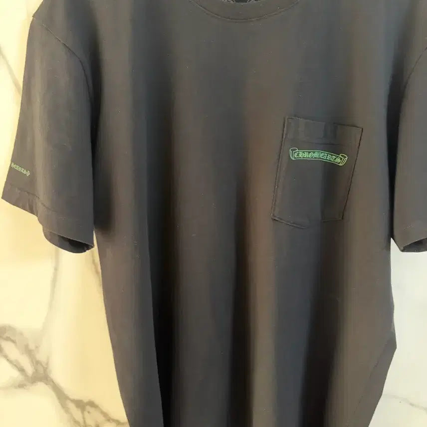 [BUNJANG] Chrome Hearts Cemetery Pocket T-Shirt Black XL / (XL) 크롬하츠 세메터리 포켓 반팔 티셔츠 블랙 그린