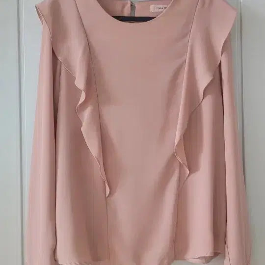 [BUNJANG] Pink Frill Blouse / 프릴 블라우스 핑크