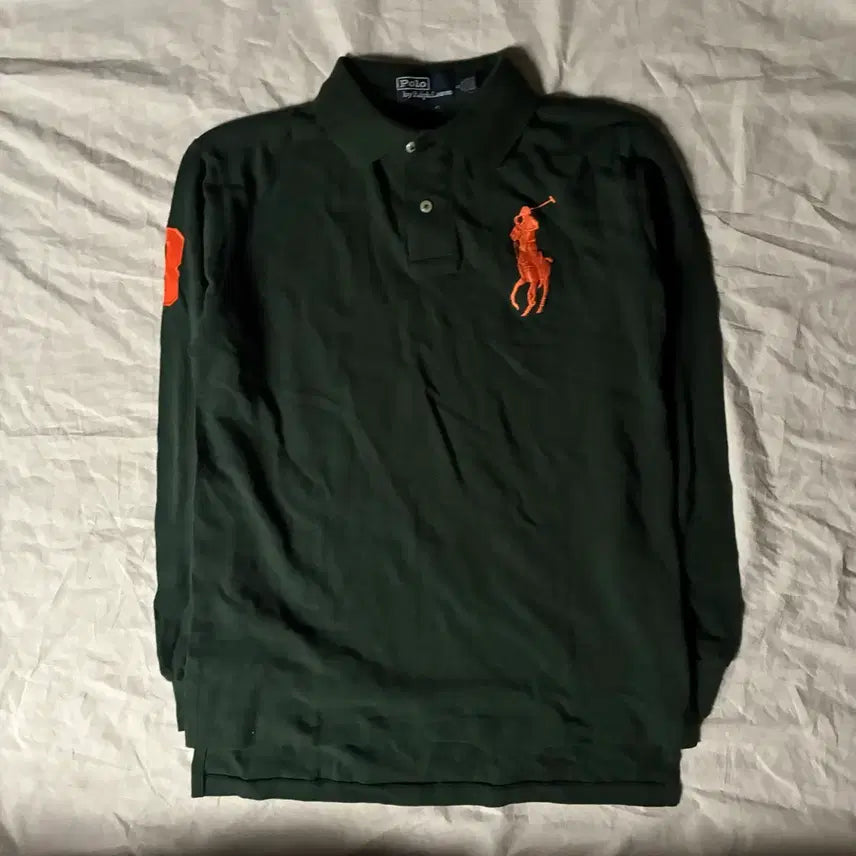 [BUNJANG] Polo Ralph Lauren Big Pony Long Sleeve T-Shirt Deep Green / 폴로 빅포니 딮그린 롱슬리브
