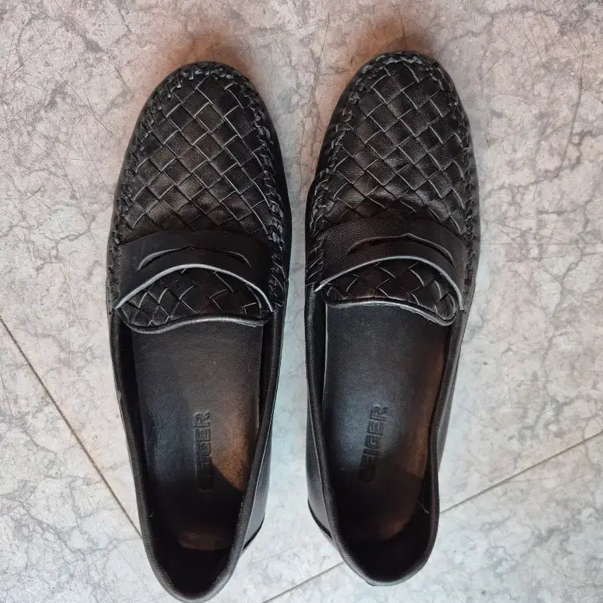 [BUNJANG] GUY Black Woven Loafers / 가이 블랙 위빙 로퍼 가51
