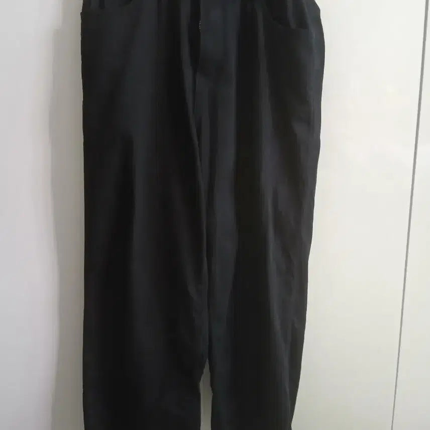 [BUNJANG] Black Cotton 9-Length Pants / 9부바지 블랙 면바지