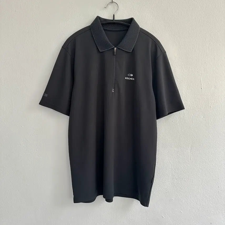 [BUNJANG] Eider Men's Rigel Zip-Up Short-Sleeve T-Shirt XL Charcoal / 아이더 남성 리겔 집업 반팔티셔츠