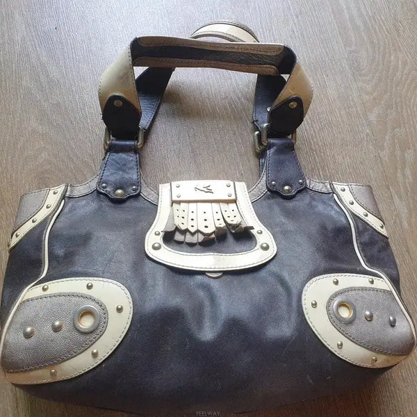 [BUNJANG] Etro Vintage Studded Multi Leather Patch Shoulder Bag / 명품 특가세일~[정품] 에트로(Etro) 빈티지 스터드 멀티 레더 패치