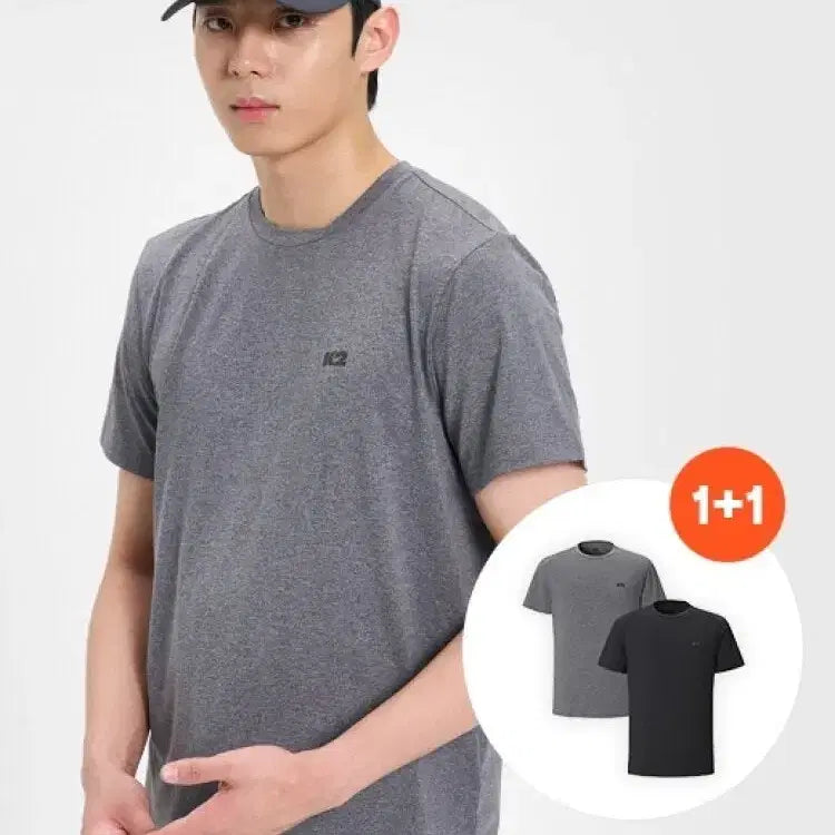 [BUNJANG] K2 Authentic Cooling Performance Short Sleeve T-Shirts Set (Black + Gray) / 1 + 1 K2정품 냉감기능성반팔티
