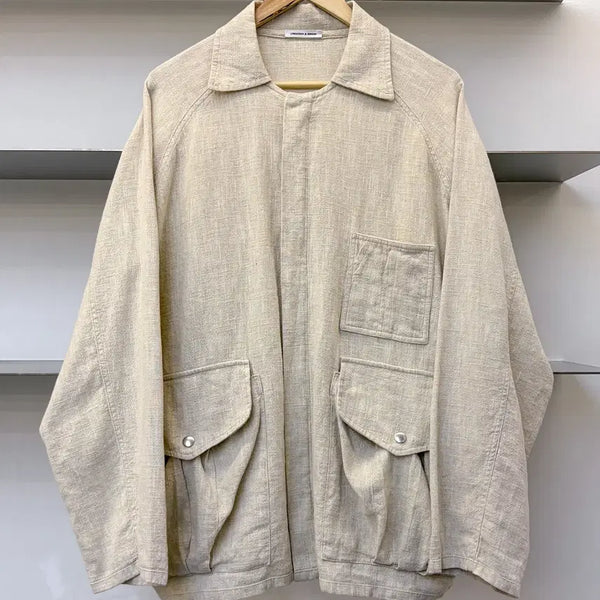 [BUNJANG] Unknown & Maran Linen Oversized Jacket / 언노운앤마란 리넨 오버 자켓