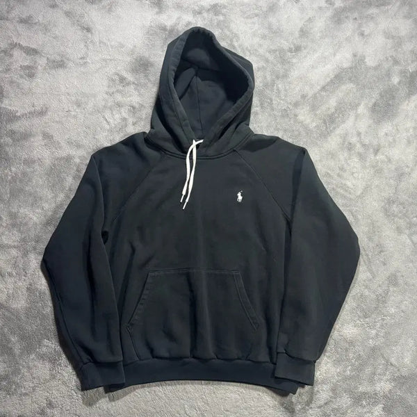 [BUNJANG] Polo Ralph Lauren Black Mini Pony Hoodie XL / [xl] 폴로랄프로렌 블랙 미니포니 후드티
