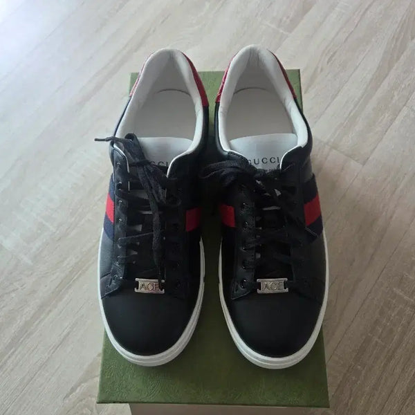[BUNJANG] Gucci Ace Sneakers Black / 구찌 에이스 스니커즈 블랙270mm