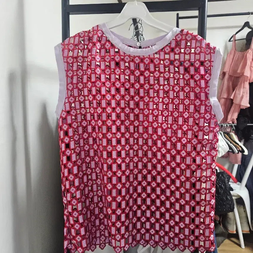 [BUNJANG] Sandro Lace Sleeveless Top / 산드로 레이스 민소매 나시