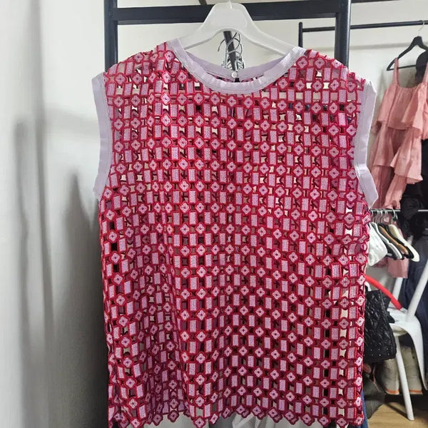 [BUNJANG] Sandro Lace Sleeveless Top / 산드로 레이스 민소매 나시