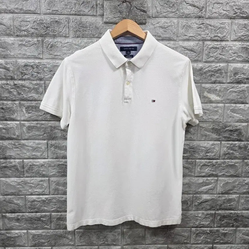 [BUNJANG] Tommy Hilfiger White Polo Shirt Size 105 / 타미힐피거 반팔 카라티 화이트  사이즈 105