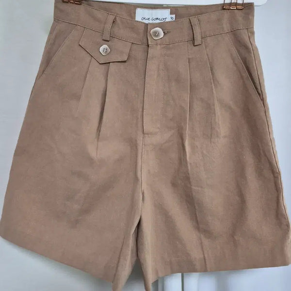 [BUNJANG] Our Cosmos Linen Pintuck Shorts / 아워코모스 린넨 핀턱 반바지
