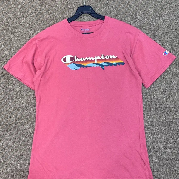 [BUNJANG] Champion Redwood Vintage Logo Short Sleeve T-Shirt / 챔피온 레드우드 빈티지로고 반팔 티셔츠