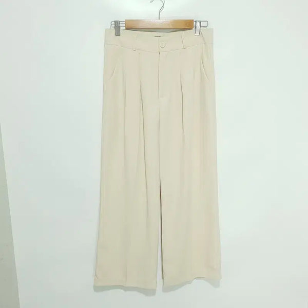 [BUNJANG] Women's Wide Leg Slacks XL / 여성 투턱 와이드 슬랙스 XL_i5127