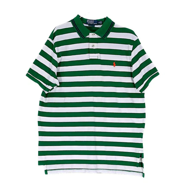 [BUNJANG] Polo Ralph Lauren Men's Charcoal Cotton Short-Sleeve Polo Shirt (Size 100) / 폴로랄프로렌 남성 스포티한 오버핏 반팔카라티 100 차콜 00438