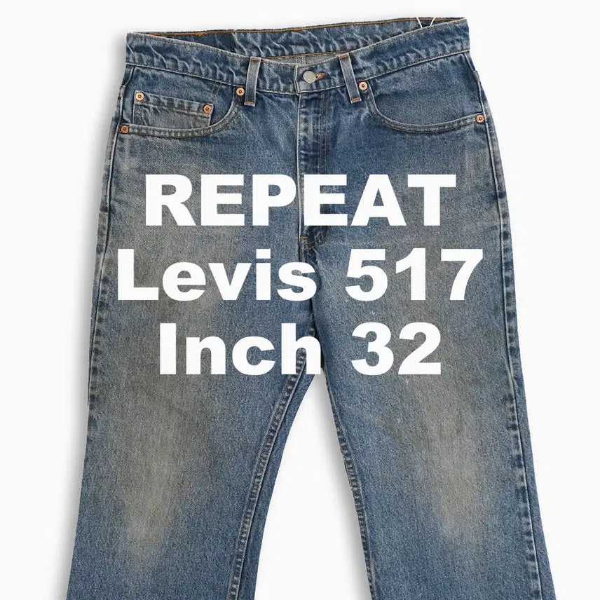 [BUNJANG] Vintage Levi's 517 Orange Tab Bootcut Jeans - Medium Wash - 90s USA Made - 32 Inch / 빈티지 리바이스 517 중청 90s USA 32 인치 LV51734162