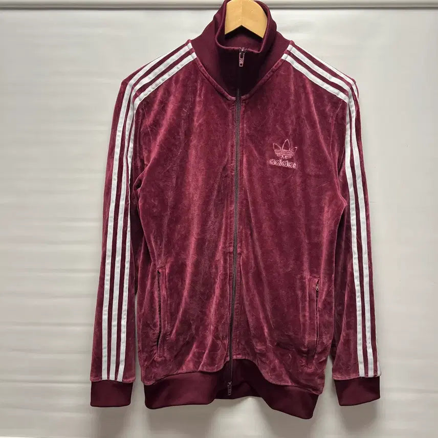 [BUNJANG] Adidas Europa Velvet Velour Burgundy Track Top Jersey S / [정품/S] 아디다스 유로파 벨벳 벨루아 버건디 트랙탑 져지