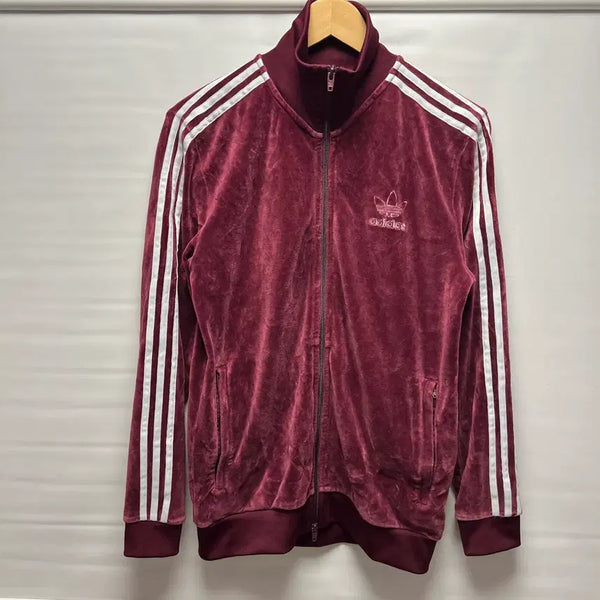 [BUNJANG] Adidas Europa Velvet Velour Burgundy Track Top Jersey S / [정품/S] 아디다스 유로파 벨벳 벨루아 버건디 트랙탑 져지