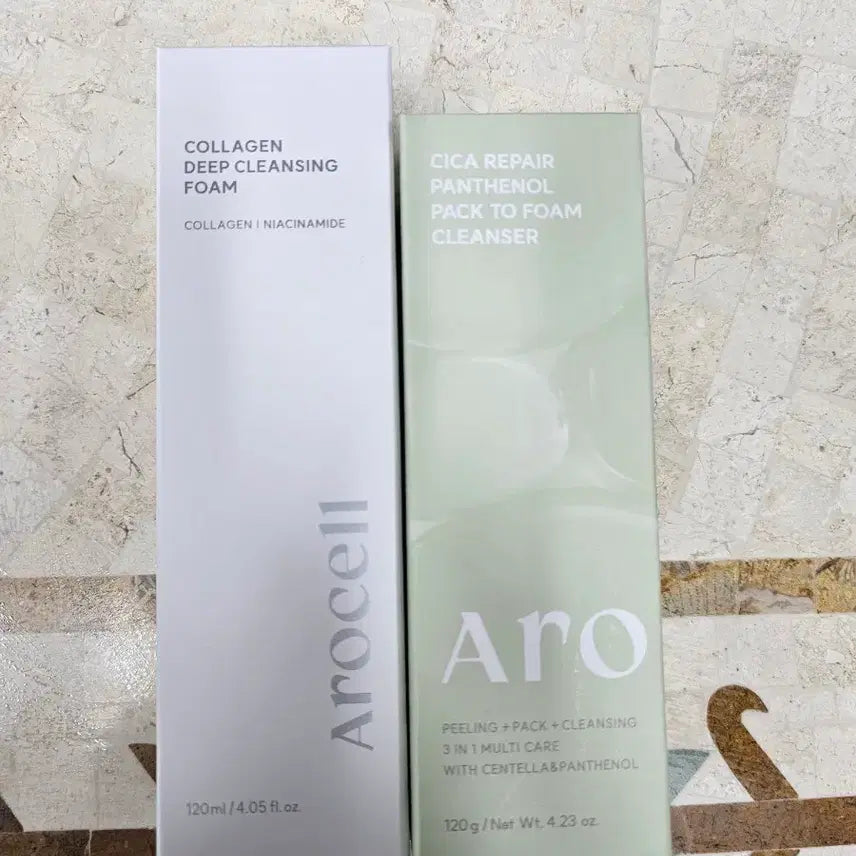 [BUNJANG] Arocell Cleansing Foam Set (2 Types) / (진정 + 딥클렌징 ) 아로셀 클렌징 폼 2종일괄