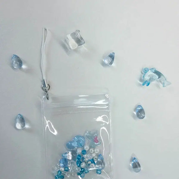 [BUNJANG] Water Drop Zipper Keyring / 여름 물방울 지퍼백키링