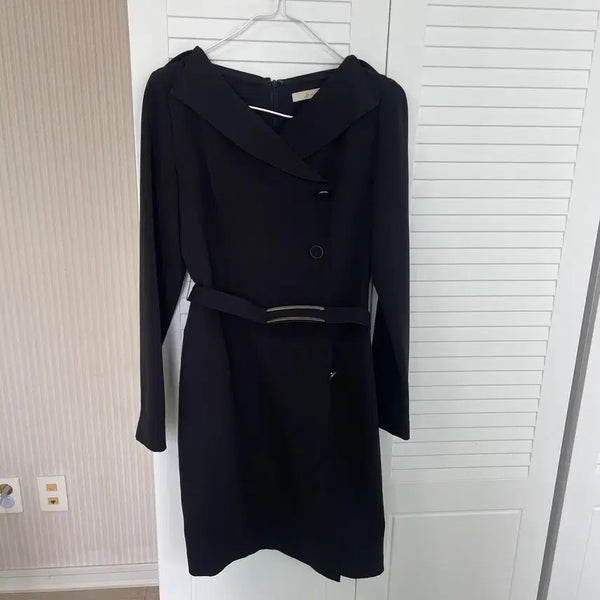 [BUNJANG] JJ JIGOTT Black Belted Midi Dress / JJ지고트 블랙 벨트 하객룩 상견례 데이트룩 원피스 제이제이지고트