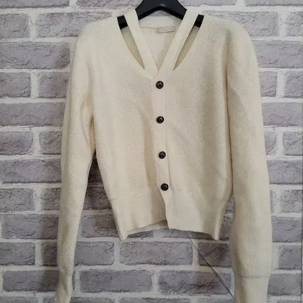 [BUNJANG] MUZAK Ivory Knit Cardigan / MUZAK 아이보리 니트가디건/알뜰한여우
