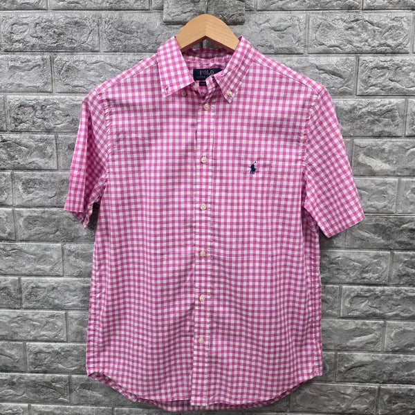 [BUNJANG] Ralph Lauren Boys' Pink Check Shirt Size 100 / 랄프로렌 셔츠 핑크 체크 보이즈 8-20 사이즈 100 정품인증완