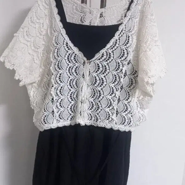 [BUNJANG] Ivory Cropped Shawl Knit Cardigan (Sizes 77-99) / 아이보리 크롭 숄 니트가디건 77~99새상품