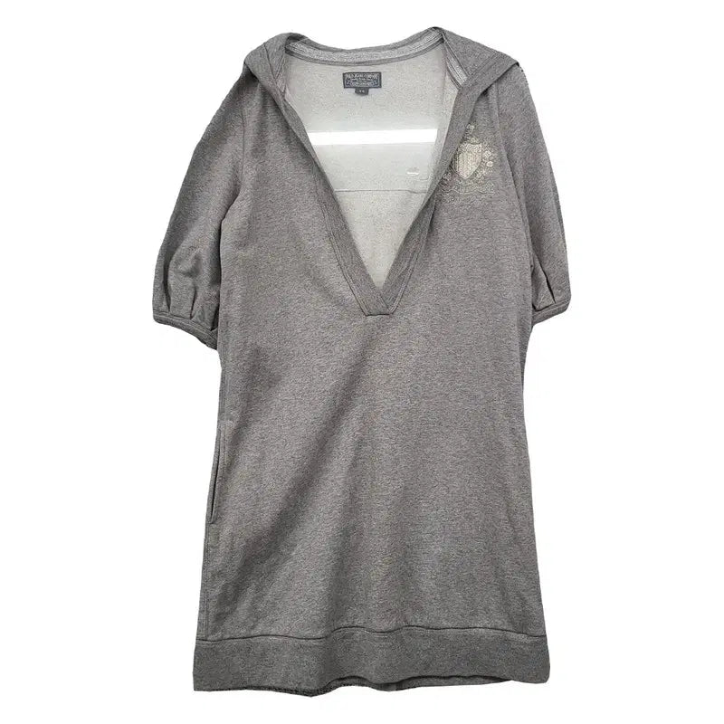 [BUNJANG] Polo Ralph Lauren Light Grey Vintage Short Sleeve Hooded Dress XS / 폴로 랄프로렌 라이트 그레이 빈티지 반팔 후드 원피스 XS