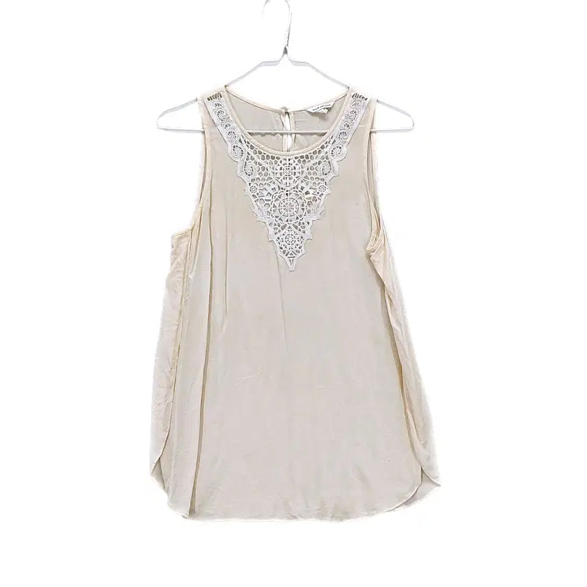 [BUNJANG] Club Monaco Women's Sleeveless Feminine Blouse - Ivory / 클럽모나코 여성 페미닌한 민소매블라우스 85 아이보리 01187
