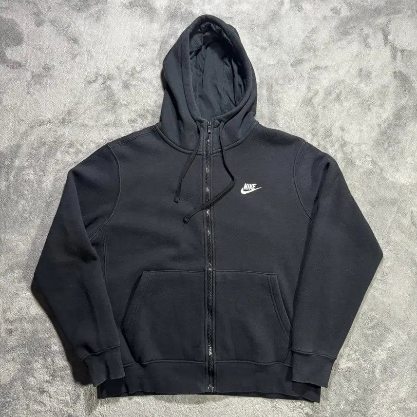 [BUNJANG] Nike Black Hooded Zip-Up Jacket (M) / [M] 나이키 블랙 후드집업