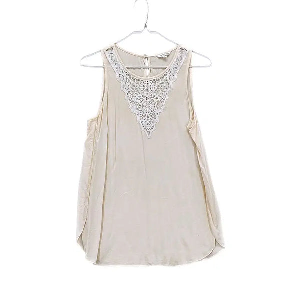 [BUNJANG] Club Monaco Women's Feminine Sleeveless Blouse - Ivory / 클럽모나코 여성 페미닌한 민소매블라우스 85 아이보리 01187