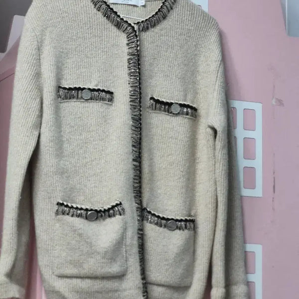 [BUNJANG] so.woo Women's Petite Cardigan Beige / [so.woo] 여성 쁘띠 가디건 베이지