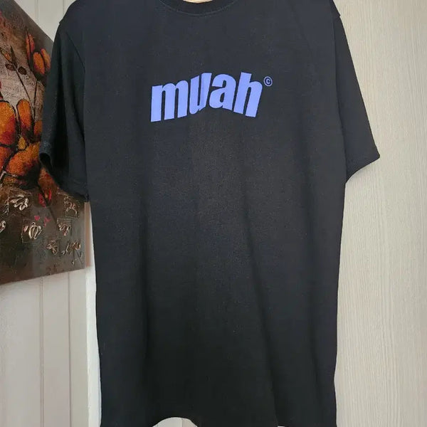 [BUNJANG] Amua Logo Short-Sleeve T-Shirt Black / 105) 무신사 무아무아 로고 반팔티 블랙 FREE  MT16