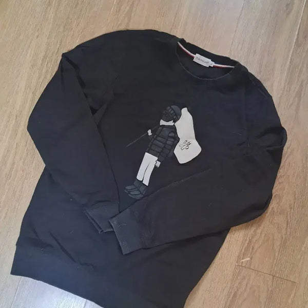 [BUNJANG] Moncler Black Sweatshirt / 몽클레어 블랙 맨투맨