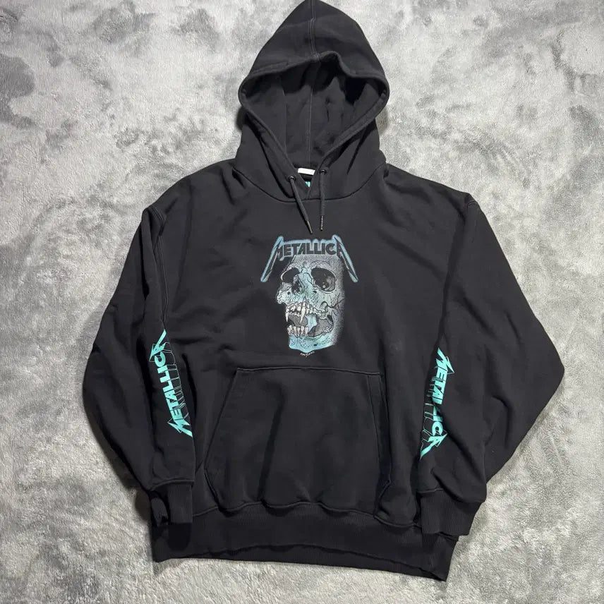 [BUNJANG] GU Metallica Printing Hoodie L / [L] GU 메탈리카 프린팅 후드티