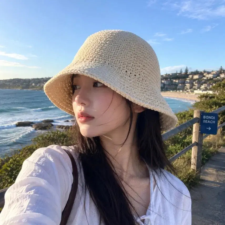 [BUNJANG] Madewell Cotton Crochet Bucket Hat / 메이드웰(Madewell) 코튼 크로셰 버킷햇 새상품 M/L