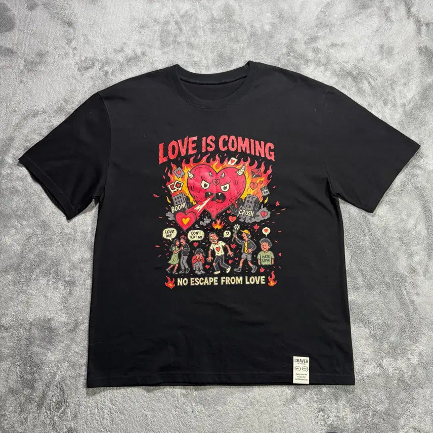[BUNJANG] Graver Graphic T-Shirt Short Sleeve M / [M] 그레이버 그래픽 티셔츠 반팔