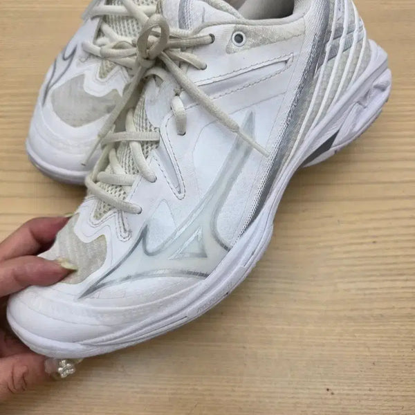 [BUNJANG] Mizuno Wave Claw 3 Badminton Shoes White Silver (JP260) / 미즈노 웨이브 클로3 배드민턴화 260