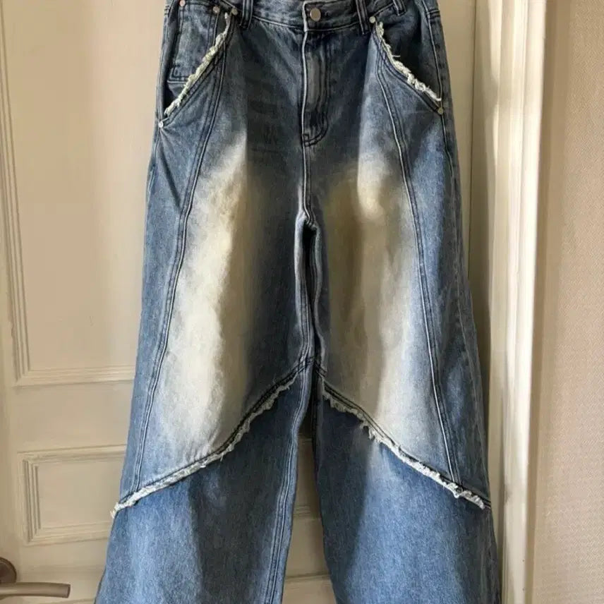 [BUNJANG] Trimming Bird Denim Wide Pants M / 트리밍버드 데님 와이드팬츠 M